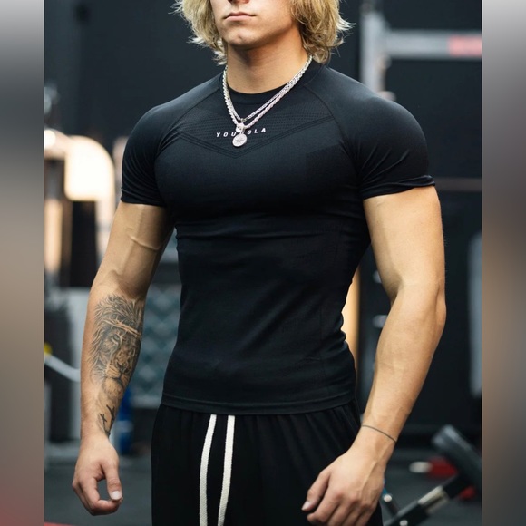 YoungLA Shirts Youngla 475 Supervillain Compression Tees Black